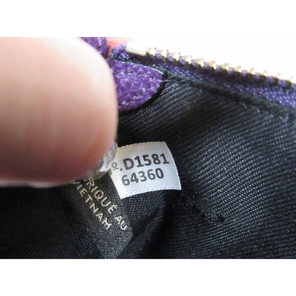 Coach Corner Zip Wristlet Purple D1581 - Picture 6 of 6